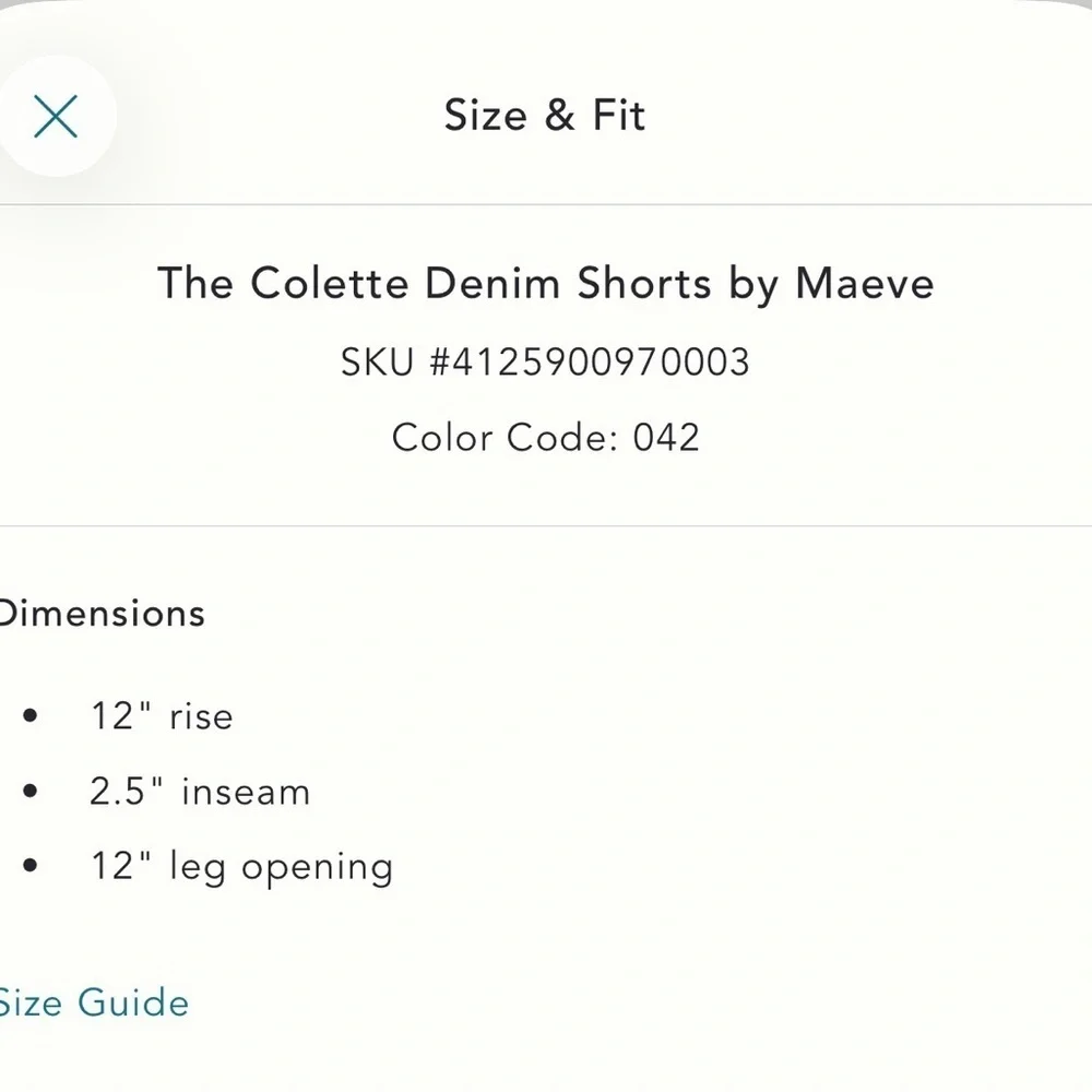 NWT new 31 Anthropologie Maeve Colette denim Jean shorts dark wash pockets - Picture 11 of 17